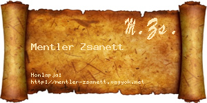 Mentler Zsanett névjegykártya