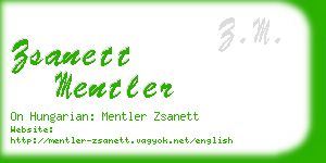 zsanett mentler business card